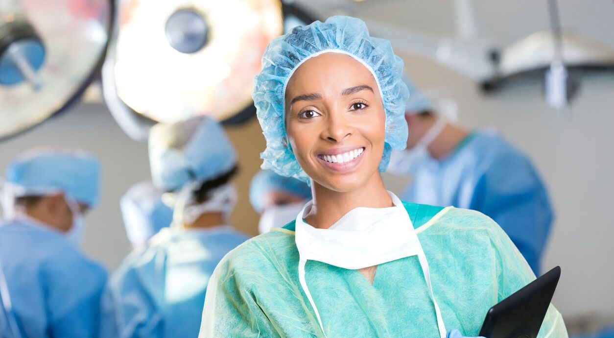 Young surgeon prepares for surgery